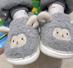 儿童棉拖鞋冬季女童2025新款包后跟室内家居女孩宝宝毛毛棉鞋男童 灰色 30/31码(适合16.5-17.5cm脚长) 实拍图
