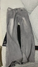 春夏季美式复古vibe裤子高街水泥灰色牛仔裤男宽松微喇叭直筒长裤 3566灰色 L 实拍图