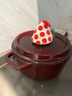 京东京造 珐琅锅 铸铁汤锅炖锅微压海鲜锅煮锅煲汤乔迁礼物 24cm珊瑚红 实拍图