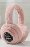 音享帝 UMUSICVAN正品新款冬季头戴蓝牙耳机毛绒耳罩无线耳机耳麦骑行通勤跑步游戏运动保暖手机通用 樱花粉 实拍图