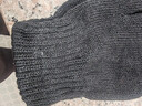 纯色针织手套男女士秋冬季保暖加绒弹力毛线分指学生骑行防寒手套 黑色 2双 实拍图
