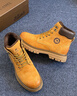 骆驼（CAMEL）王俊凯同款冬加绒户外工装马丁大黄靴男 G122W7757TR 金黄 44 实拍图