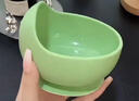 albo婴儿辅食碗新生儿宝宝吃饭吸盘碗儿童餐具防摔烫便携硅胶碗 CJ360 实拍图
