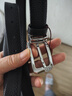 鳄鱼恤新年礼物休闲百搭女士皮带简约玫瑰针扣头层牛皮腰带生日黑 实拍图