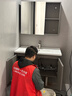 恒洁（HEGII）浴室柜E0级陶瓷一体盆分区美妆柜套装BC2500(BM2101S-80K卡其灰 实拍图