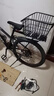 自行车后车筐山地车篮儿童折叠车后置篮子单车电动车后篮加大车篓书包架 铝合金货架+带网兜黑色后车筐 实拍图