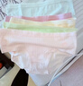 FitonTon5条装内裤女纯棉裆女士内裤抑菌中腰少女天气云朵系列 XL 实拍图