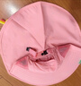 牧萌儿童防晒帽男女童防紫外线遮阳帽户外空顶渔夫帽 立体粉色萌兔 实拍图