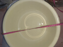 新款圆形家用洗脸盆加厚卫生间厨房洗衣洗菜洗脚宿舍泡脚盆 奶油黄 大号plus【直径37CM】 实拍图