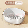 双枪双层洗菜盆沥水篮厨房家用塑料水果盘滤水淘菜洗菜篮子6件套 实拍图