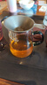 耐高温公道杯简易泡茶杯大容量煮茶公杯家用可过滤茶海茶水分离器 绿把直身月牙 450ml 1只 实拍图