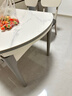 全友家居 现代简约岩板餐桌椅组合实木框架可伸缩功能家用吃饭桌子 实拍图