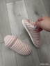 京东京造居家加厚鞋底【可翻盖】毛绒冬季保暖包跟棉拖鞋女士粉红37-38 实拍图