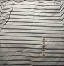 MUJI女式 起毛罗纹编织半高领长袖T恤上衣打底衫女款内搭春秋女装条纹 米白色条纹 L （165/88A） 实拍图