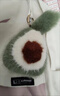 【JD快递】新款防獭兔毛小桃子猫爪手机饰品挂链汽车钥匙扣挂件ins毛绒球水蜜桃书包挂饰创意礼物 牛油果挂件【无脚款】 实拍图