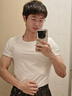 简束 短袖T恤男纯色棉质t恤夏季休闲运动紧身t恤男圆领修身打底汗衫潮 白色 XL （70kg左右） 实拍图
