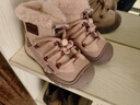 JEEP吉普女童雪地靴防滑冬季2025新款高帮儿童棉鞋紫兰花/淡粉30 实拍图