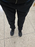 京东京造加绒防泼水运动裤男秋冬直筒户外耐磨冲锋跑步休闲裤 厚绒黑2XL 实拍图