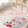 圆形地毯卡通吸水垫子卧室儿童房转椅地垫客厅书房隔音毯 缤纷乐园-微笑毛球 100cm*100cm1件数【精致包边】 实拍图