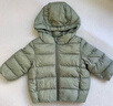 优衣库婴幼儿宝宝PUFFTECH空气棉服可机洗拉链连帽外套478427 56 橄榄色 100 实拍图