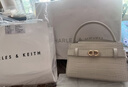 CHARLES&KEITH鳄鱼纹凯莉包手提斜挎婚包包女包生日礼物新年礼物CK2-50270880-1 Ivory象牙色 S 实拍图