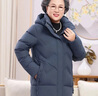 雅鹿奶奶冬装羽绒服女复古盘扣60岁70老人冬季衣服中老年妈妈外套 1890墨蓝厚款 4XL 推荐145-160斤 实拍图