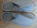 洁丽雅亚麻拖鞋男四季居家室内防滑情侣家用静音日式地板布拖鞋女士春秋 藏青 【1.0基础款 | 透气舒适】 40-41 【适合39-40】 实拍图