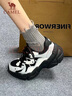 骆驼（CAMEL）复古老爹女鞋厚底增高休闲运动鞋子 K24B09L7022 黑白/鱼子灰 36 实拍图