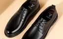 意尔康男鞋 男士皮鞋2025秋季新款商务正装鞋牛皮英伦德比鞋上班鞋子男 黑色 43 实拍图