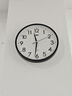 康巴丝（Compas）挂钟客厅 静音走时简约石英钟表挂墙时钟 c2855 黑色 26cm直径 实拍图