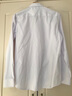佐马仕 长袖衬衫男士衬衣商务修身免烫职业正装工装大码男装上班工作服 G2663纯白斜纹 41（140斤-150斤） 实拍图