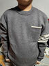 左西男童毛衣秋冬款儿童学院风针织衫2025新款中大童冬装 灰色 165 实拍图