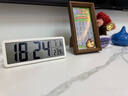 汉时（Hense）电子时钟LCD大屏桌面钟表摆放式大数字座钟台钟温度挂钟HD106白色 实拍图