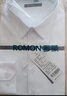 罗蒙（ROMON）纯色商务职业正装男士白衬衫工装外套长袖衬衣男CS108白色XL 实拍图