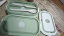 HKML316多层保温饭盒大容量便当盒注水加热餐盒上班族学生便携带饭桶 春意抹绿色【抗菌316内胆】 单层850ML抗菌316不锈钢收藏加送餐具 实拍图