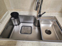TOSO日式厨房水槽大单槽洗菜盆一体盆304升级316不锈钢台中下集渣碗池 精铜数显抽拉龙头-洗杯器+净水龙头 316L母婴级75*46 实拍图
