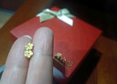 周六福足金999朱槿花黄金耳钉耳饰女生日礼物计价A0910969 约0.85g 一对 实拍图