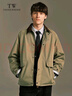 Teenie Weenie小熊男装简约外套2025秋冬季新款休闲复古时尚潮流夹克 深卡其色 XL 实拍图