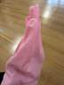 加厚丁腈乳胶皮手套厨房洗碗加长防水耐用乳胶束口家务清洁女夏季 3双-黄+绿+粉/加厚耐用 送挂钩 中号 实拍图
