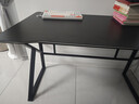 甄严选电脑桌台式电竞桌椅套装组合桌子办公家用桌学习桌书房书桌写字桌 【黑架+黑碳纤纹面】单桌120*70 实拍图