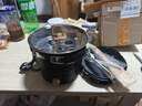 BING YUE便携式电煮锅小型多功能锅分体式电火锅学生宿舍折叠旅行出差双锅304不锈钢 1.6L 雅黑【豪华款】-煎/炖/蒸/煮/焖/涮 实拍图