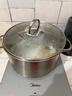 凌丰蒸锅不锈钢汤锅蒸煮一体家用无涂层单层蒸屉蒸笼电磁炉燃气灶通用 蒸锅 1层 24cm 实拍图