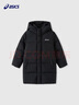 亚瑟士（asics）童装25年冬季儿童中长款羽绒服蓬松有型加厚保暖防水 黑色 85%绒子  140 充绒132.9g 实拍图