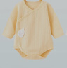 贝瑞加（Babyprints）婴儿连体衣2件装宝宝包屁衣纯棉A类长袖内衣四季爬服柔软 黄73 实拍图
