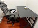 甄严选电脑桌台式电竞桌椅套装组合桌子办公家用桌学习桌书房书桌写字桌 【黑架+黑碳纤纹面】单桌120*60 实拍图