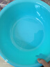 新款圆形家用洗脸盆加厚卫生间厨房洗衣洗菜洗脚宿舍泡脚盆 湖水蓝 大号plus【直径37CM】 实拍图