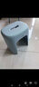 禧天龙大承重坚固防滑塑料凳子 换鞋方凳浴室凳 耐磨椅子 中凳 石青 实拍图
