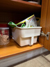 百草园厨房置物架锅具调料零食收纳篮吊柜抽屉式储物篮带滑轮把手2个装 实拍图