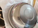 不锈钢盆加厚大盆洗脸盆洗菜盆家用大号盆洗澡洗衣加厚盆洗菜盆 加厚不锈钢大盆 30CM【1个装】 实拍图
