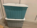 SPACEXPERT 衣物收纳箱特大号塑料整理箱车载储物箱60L蓝色 1个装 带轮 实拍图